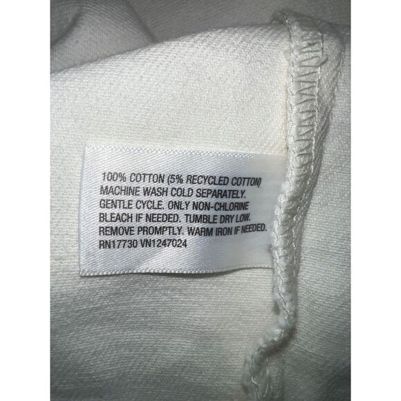 NWT Future Collective | Cream Women's Asymmetrical‎ Ruffle Denim Mini Dress Size - Picture 8 of 10